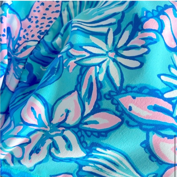 Lilly Pulitzer Kylen Bikini Bottom Amalfi Blue Sound the Sirens - Picture 7 of 15